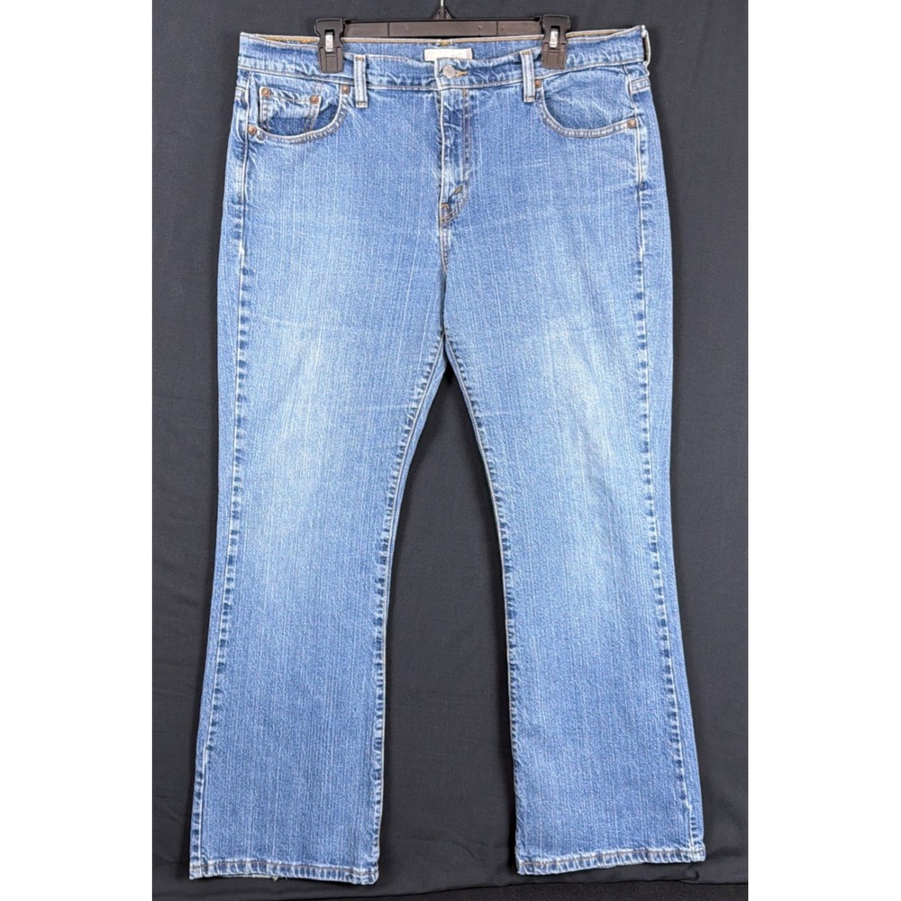 Levi's 515 Womens Jeans Blue Size 16M Boot Cut High Rise Denim Cotton Blend